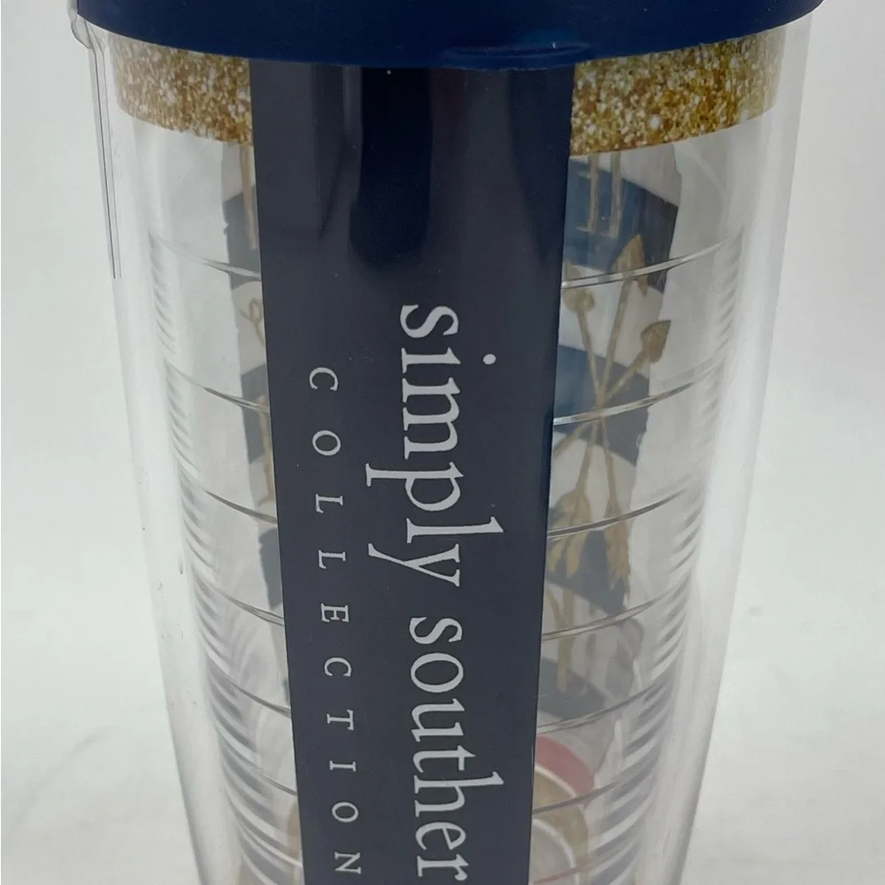 Simply Southern Tervis Tumbler 16 oz. Cup‎ Blue Gold 1 Corinthians 16:14 New NWT
